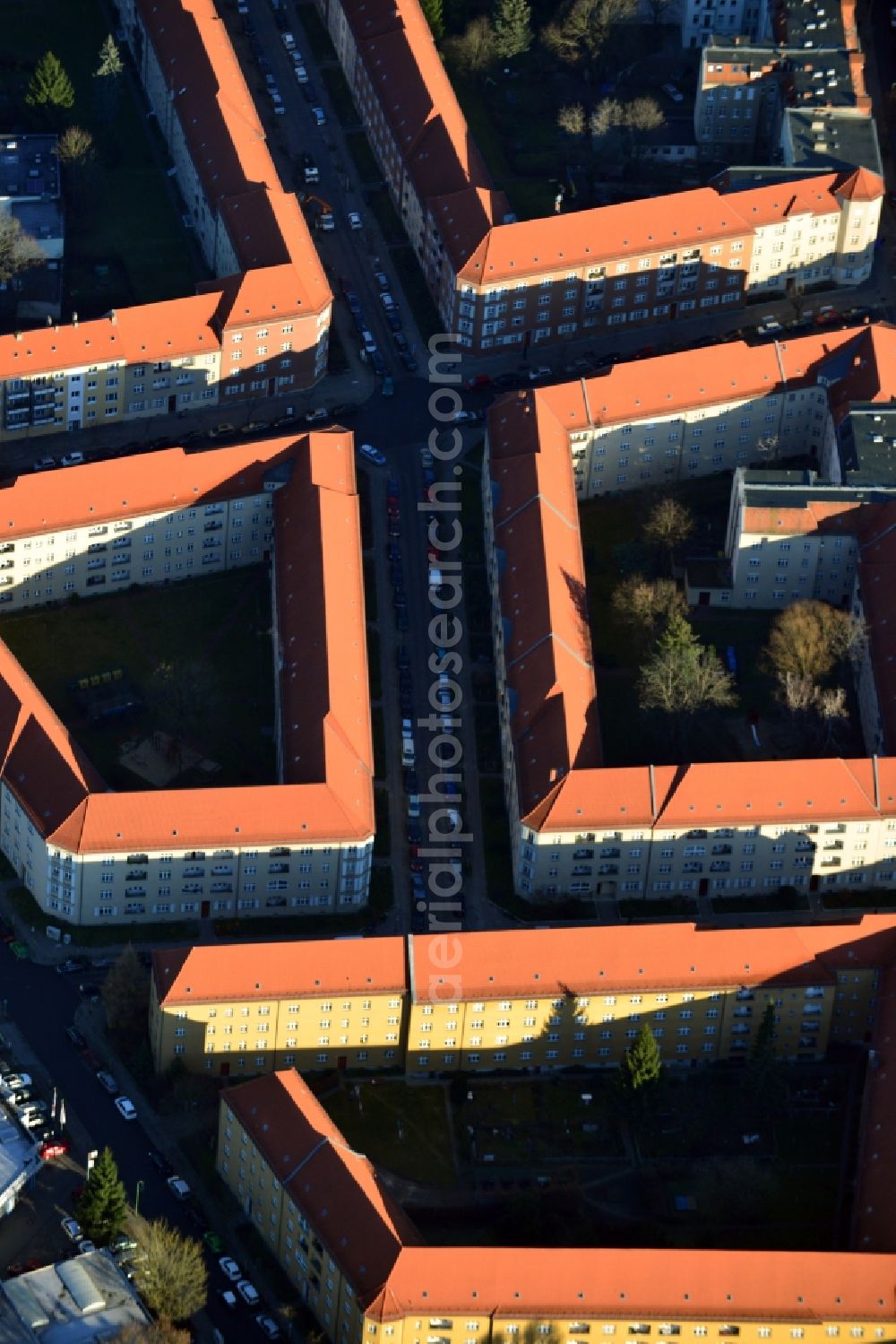 Berlin OT Köpenick from above - View of residential buildings in the district of Koepenick in Berlin