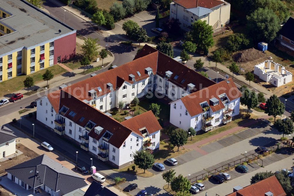 Magdeburg OT Ottersleben from the bird's eye view: View of a residential building in tze district of Ottersleben in Magdeburg in the state of Saxony-Anhalt