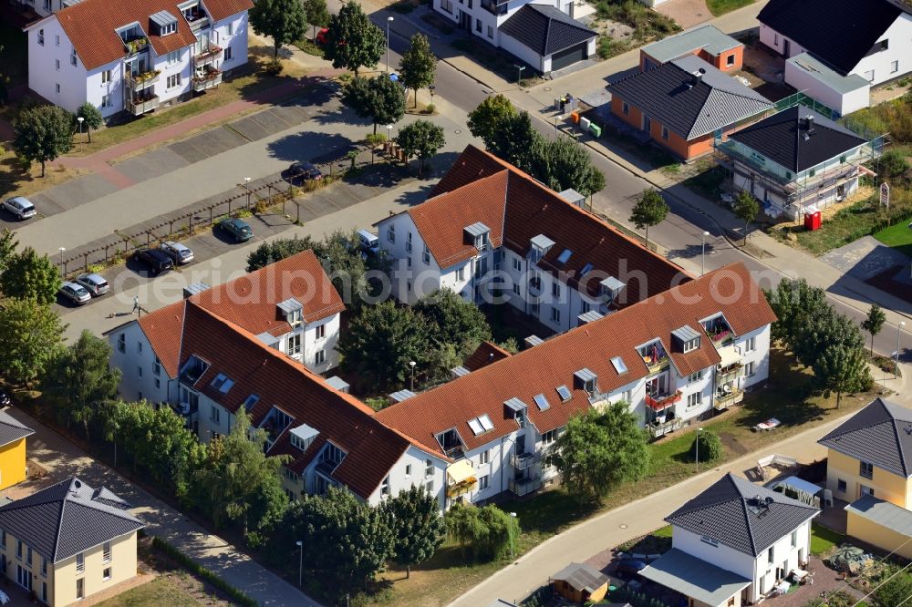 Aerial image Magdeburg OT Ottersleben - View of a residential building in tze district of Ottersleben in Magdeburg in the state of Saxony-Anhalt