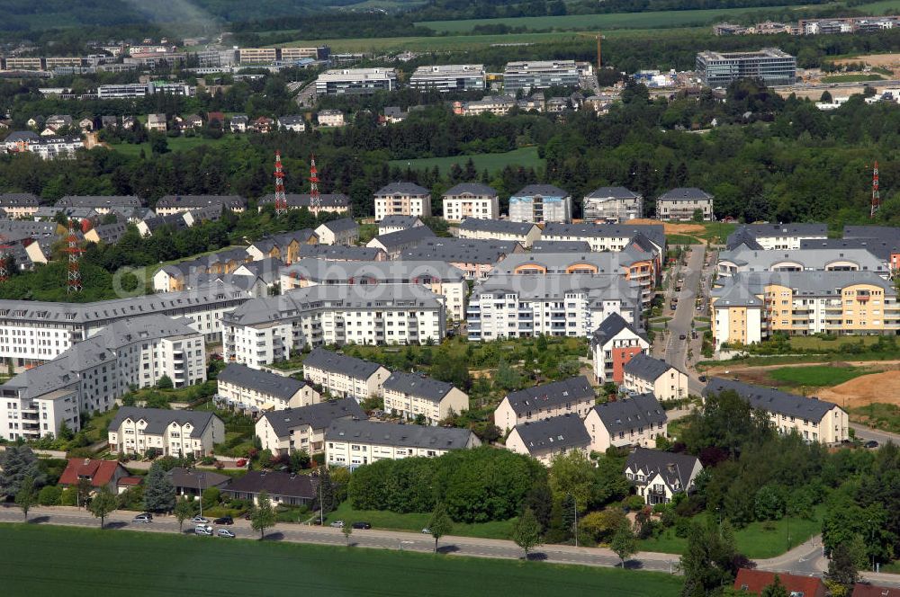 Luxemburg from the bird's eye view: Blick auf Wohngebäude im Stadtviertel Cents.