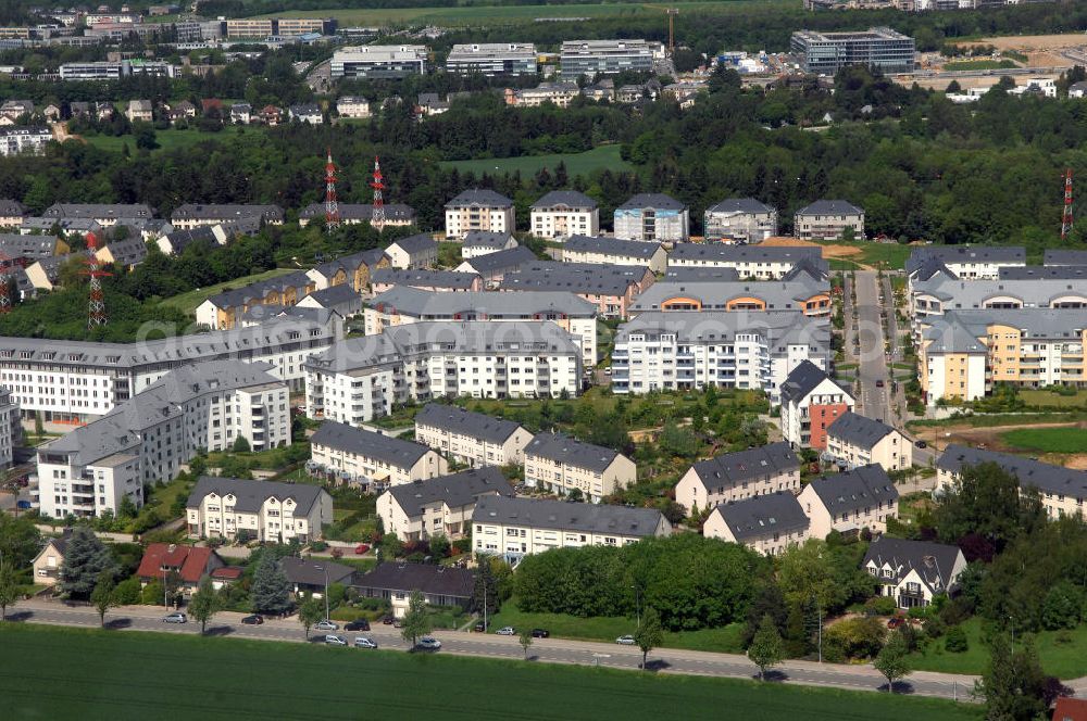 Aerial image Luxemburg - Blick auf Wohngebäude im Stadtviertel Cents.