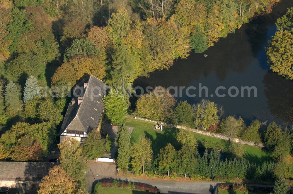 Aerial image Marienmünster - Blick auf ein Wohnhaus der Unternehmensgruppe Markus Gerold an der Abtei 10 in 37696 Marienmünster.