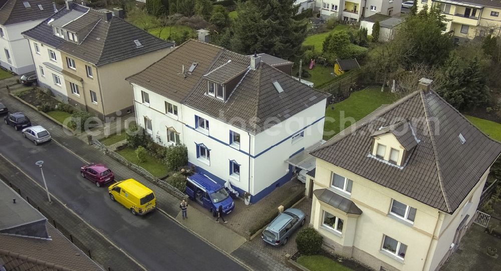 Hamm from the bird's eye view: Residential building bush house in residential area at the Wilhelm-Busch-Straße corner Arndtstraße in Hamm in North Rhine-Westphalia