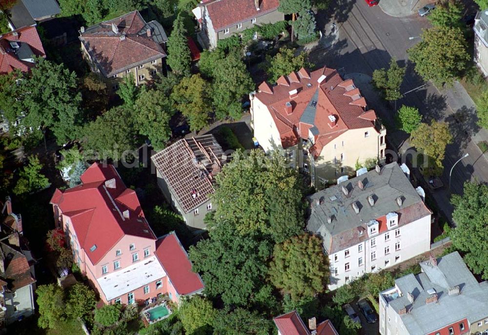 Aerial photograph Berlin-Karlshorst - Blick auf das Wohngebiet Ehrlichstraße Ecke Stühliger Straße in Berlin-Karlshorst