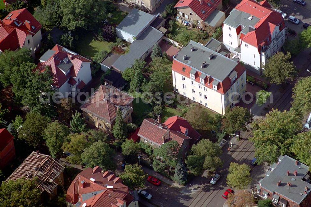 Berlin-Karlshorst from above - Blick auf das Wohngebiet Ehrlichstraße Ecke Stühliger Straße in Berlin-Karlshorst