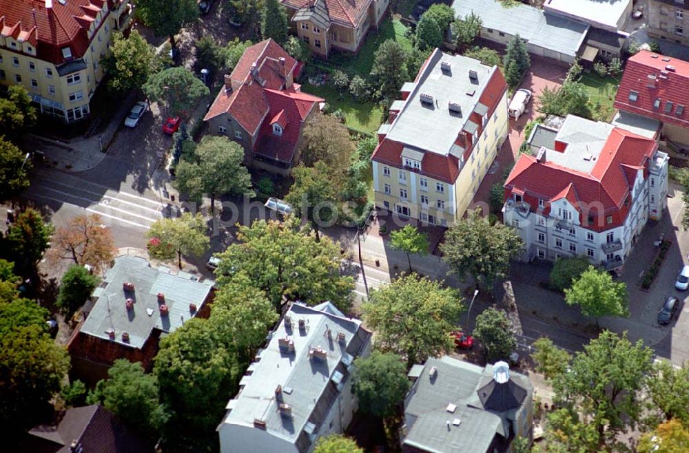 Berlin-Karlshorst from the bird's eye view: Blick auf das Wohngebiet Ehrlichstraße Ecke Stühliger Straße in Berlin-Karlshorst