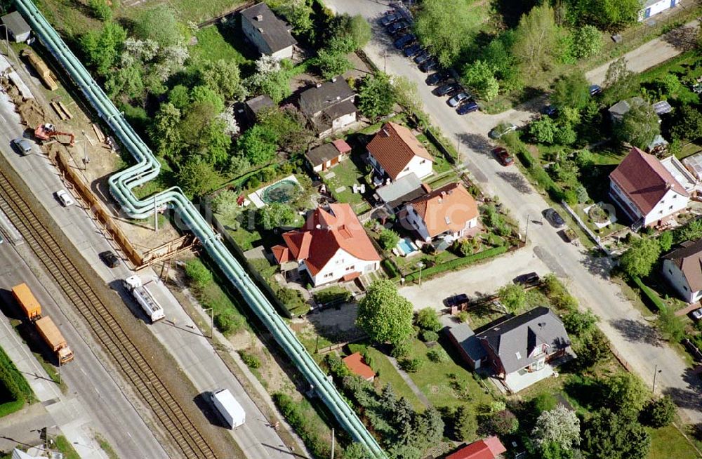 Berlin - Hohenschönhausen from above - Wohnhaus der Familie Günter Schob an der Rhinstraße in Berlin - Hohenschönhausen.