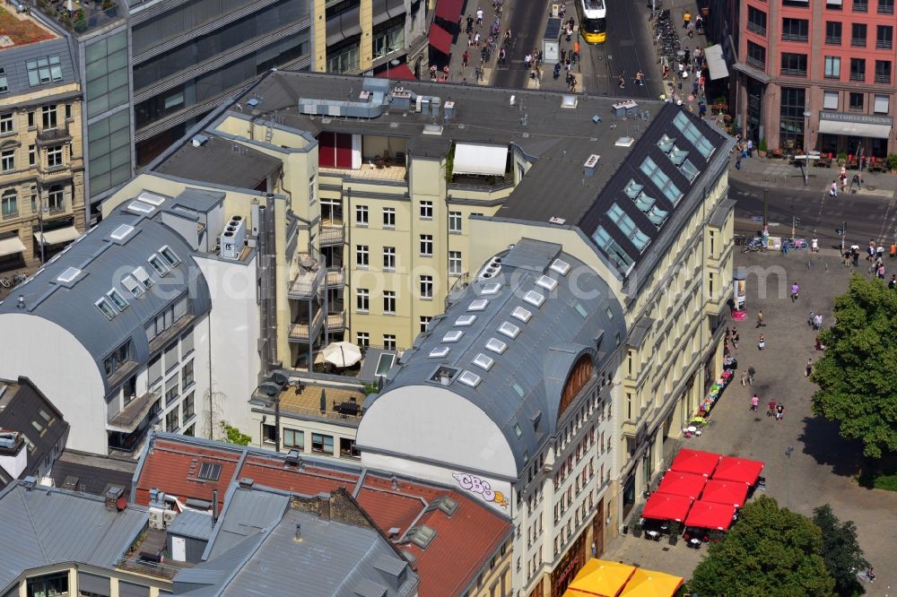 Berlin Mitte from above - Residential and business house ensemble at Hackescher Markt in Berlin-Mitte