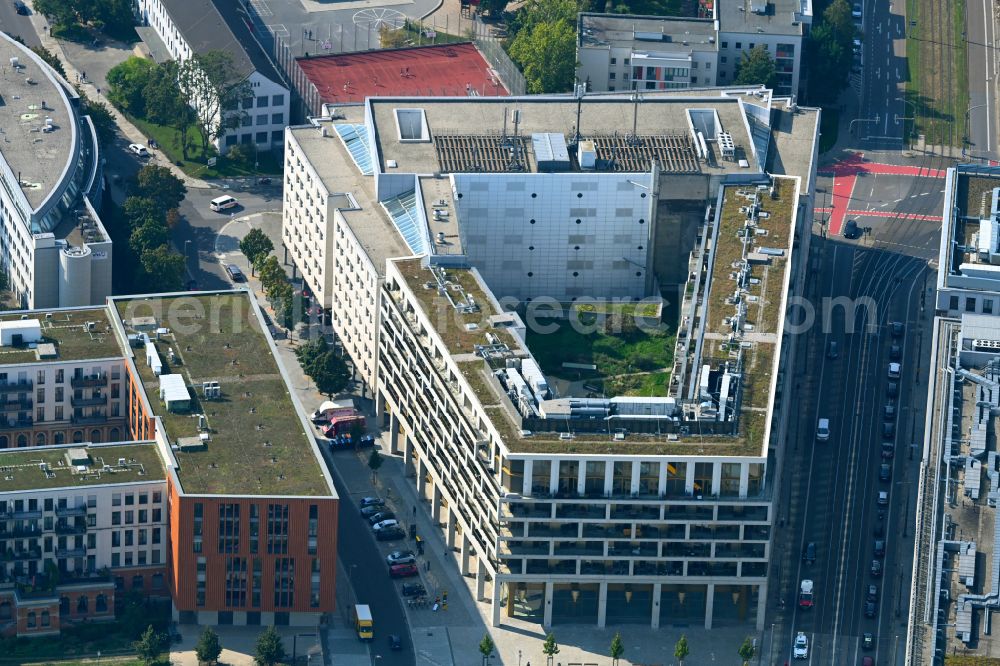 Dresden from above - Multi-family residential building Mary-Ann-Apartments on Freiberger Strasse in the Wilsdruffer Vorstadt district in Dresden in the state of Saxony, Germany