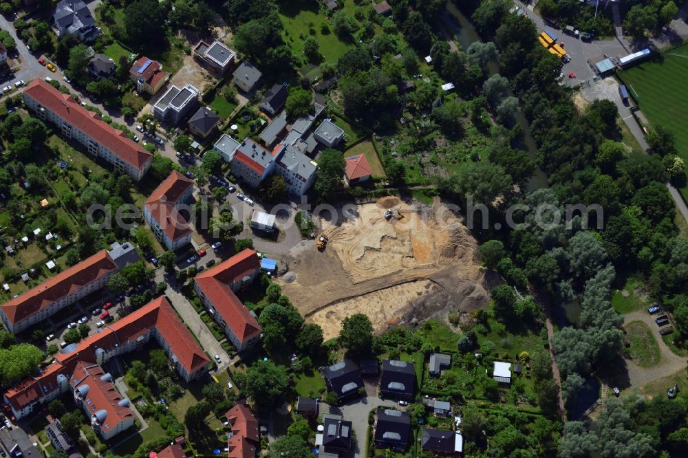 Berlin Köpenick from above - This residential building construction site of Cardinal Place GmbH & Co. KG in Berlin Koepenick