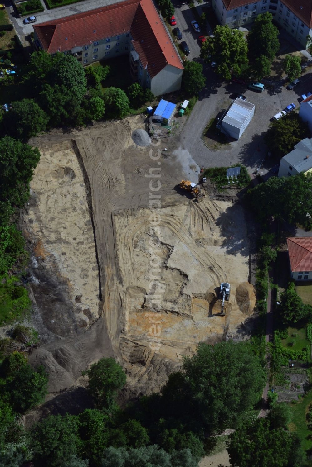 Aerial photograph Berlin Köpenick - This residential building construction site of Cardinal Place GmbH & Co. KG in Berlin Koepenick