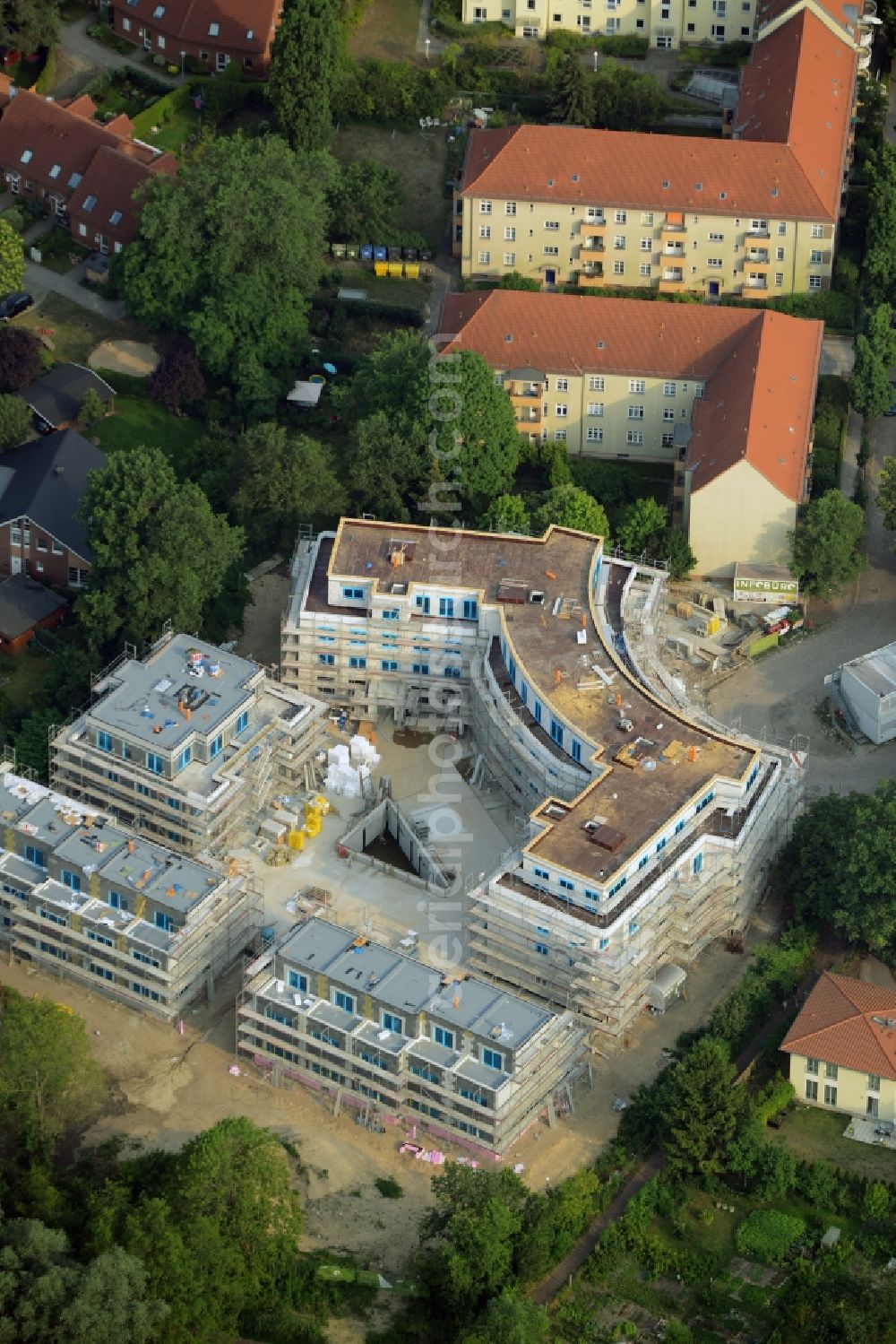 Berlin from above - This residential building construction site of Cardinal Place GmbH & Co. KG in Berlin Koepenick