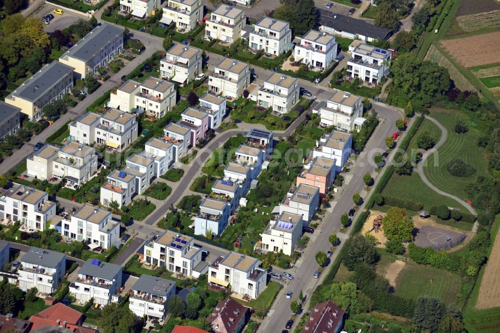 Berlin Dahlem from above - House - residential development area of cds Berlin GmbH at the Otto Appel Street / Edwin Redslob in Berlin - Dahlem