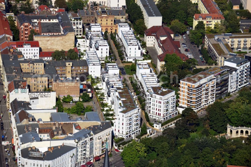 Aerial photograph Berlin Friedrichshain - House - new development area in the district of Friedrichshain, Prenzlauer gardens of Berlin