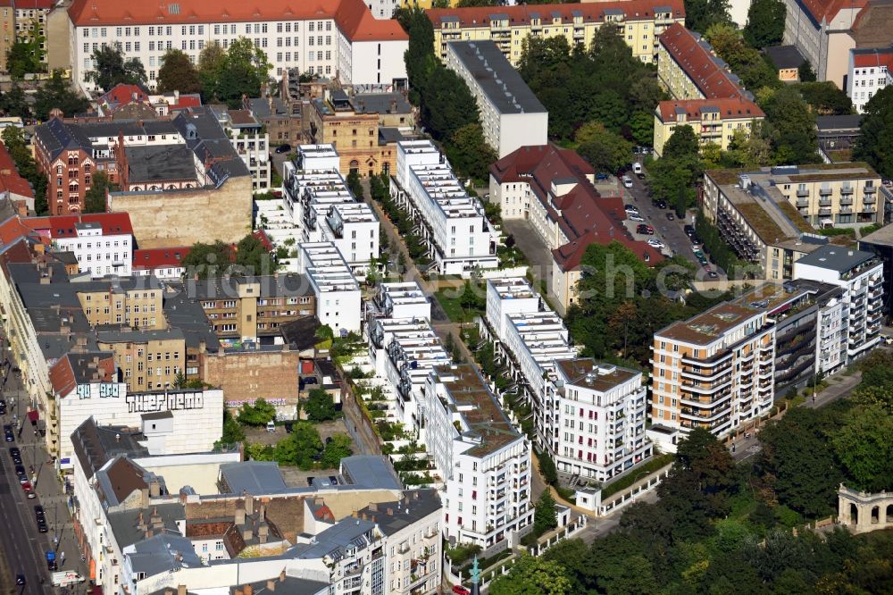 Aerial image Berlin Friedrichshain - House - new development area in the district of Friedrichshain, Prenzlauer gardens of Berlin