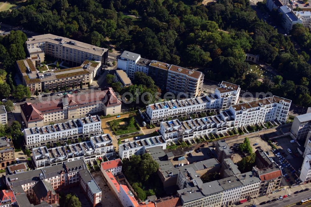 Aerial image Berlin Friedrichshain - House - new development area in the district of Friedrichshain, Prenzlauer gardens of Berlin