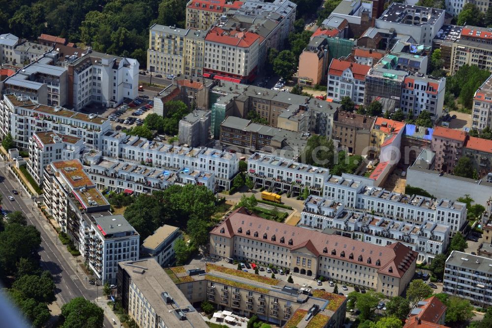 Berlin Friedrichshain from above - House - new development area in the district of Friedrichshain, Prenzlauer gardens of Berlin