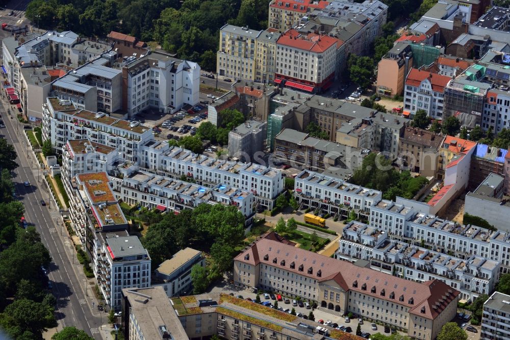 Berlin Friedrichshain from the bird's eye view: House - new development area in the district of Friedrichshain, Prenzlauer gardens of Berlin