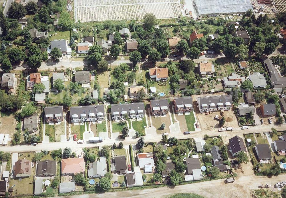 Aerial image Berlin - Buchholz - Wohnhausneubauprojekt der NCC-SIAB Bau GmbH in Berlin - Buchholz.