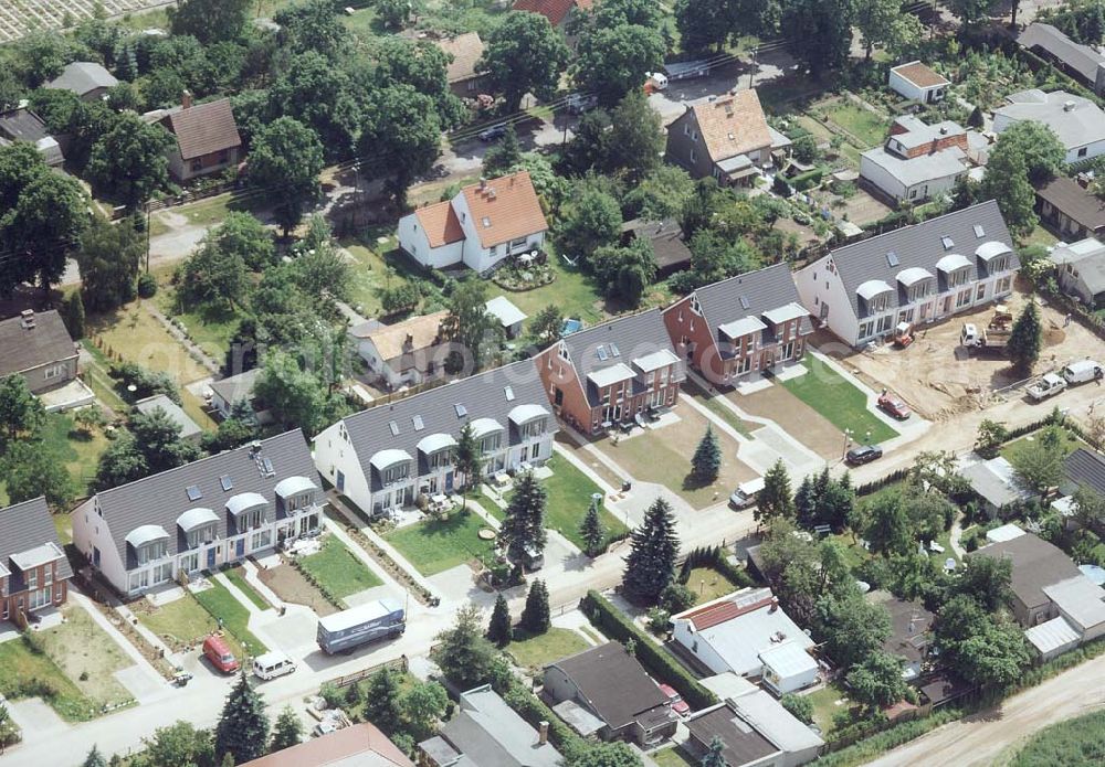 Berlin - Buchholz from the bird's eye view: Wohnhausneubauprojekt der NCC-SIAB Bau GmbH in Berlin - Buchholz.