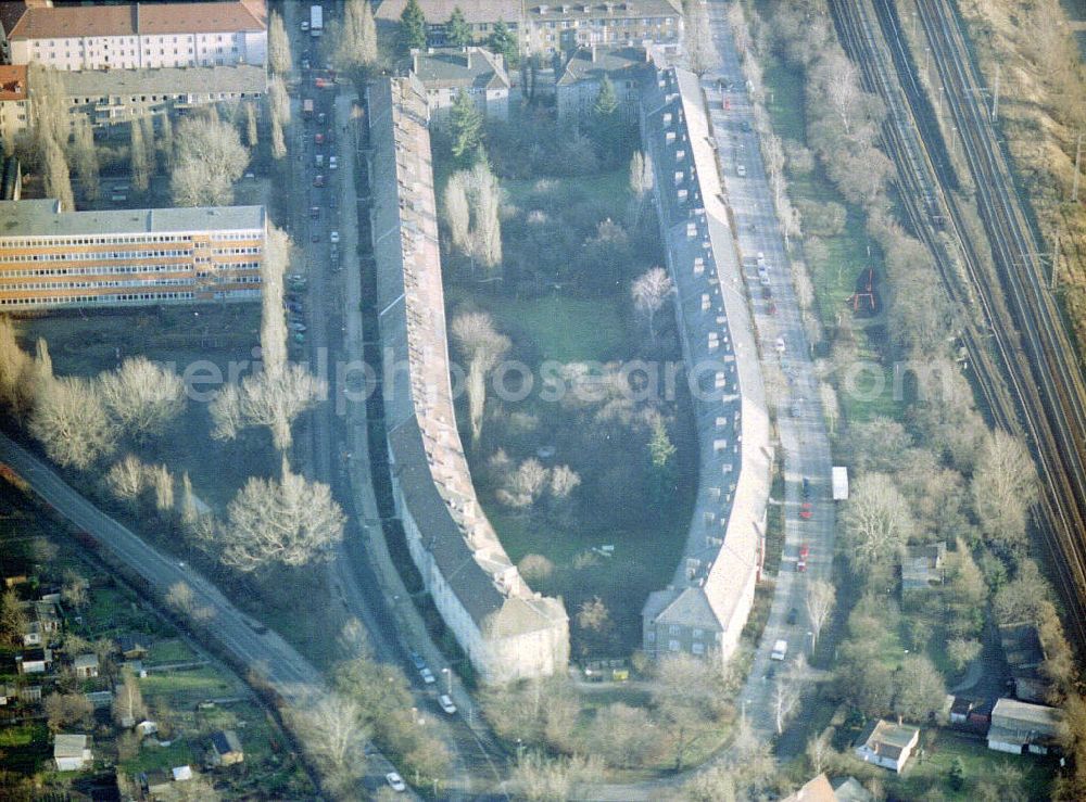 Aerial image Berlin - Karlshorst - Wohnhaussiedlung an der Stolzenfeldstraße in Berlin-Lichtenberg.