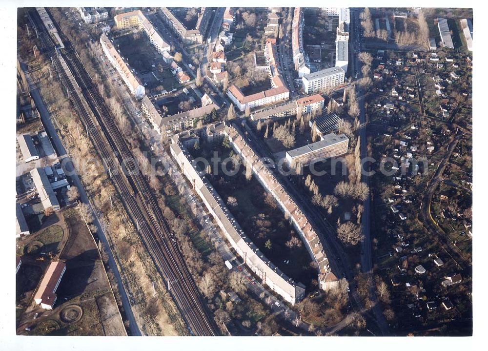 Berlin - Karlshorst from above - Wohnhaussiedlung an der Stolzenfeldstraße in Berlin-Lichtenberg.