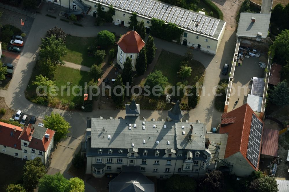 Aerial image Zehringen - Home for disabled people Gut Zehringen in Zehringen in the state of Saxony-Anhalt. The estate and premises are located on site of a former agricultural mansion in the center of the village