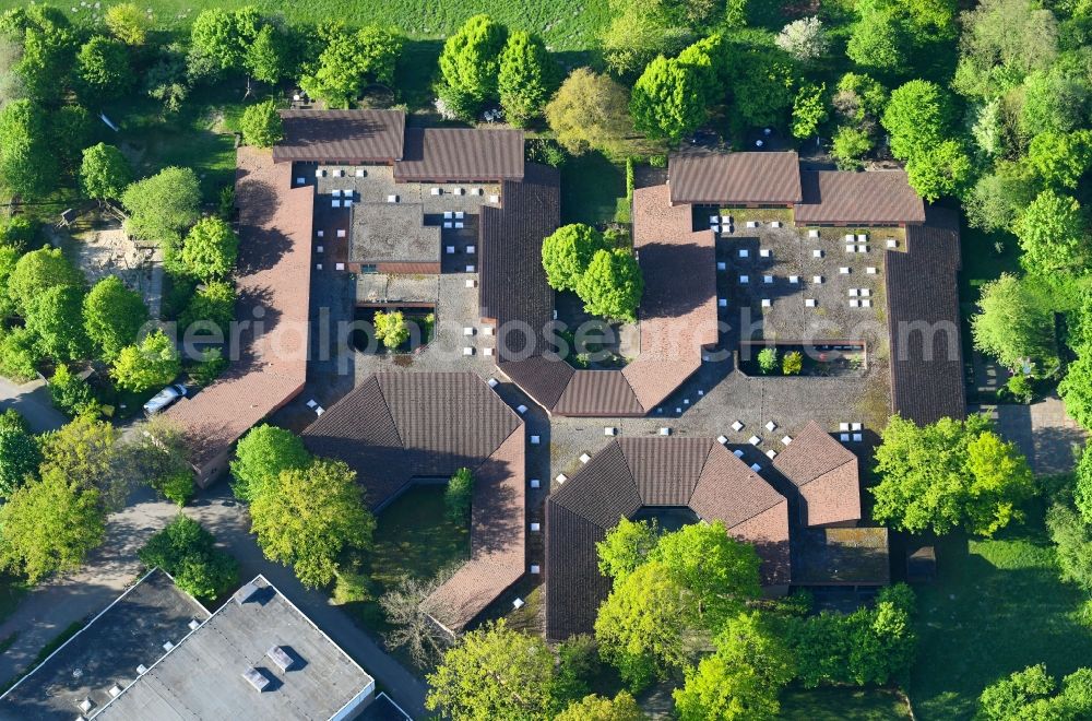 Rotenburg (Wümme) from above - Residence - Building of the charitable institution Rotenburger Werke in Rotenburg (Wuemme) in the federal state of Lower Saxony, Germany