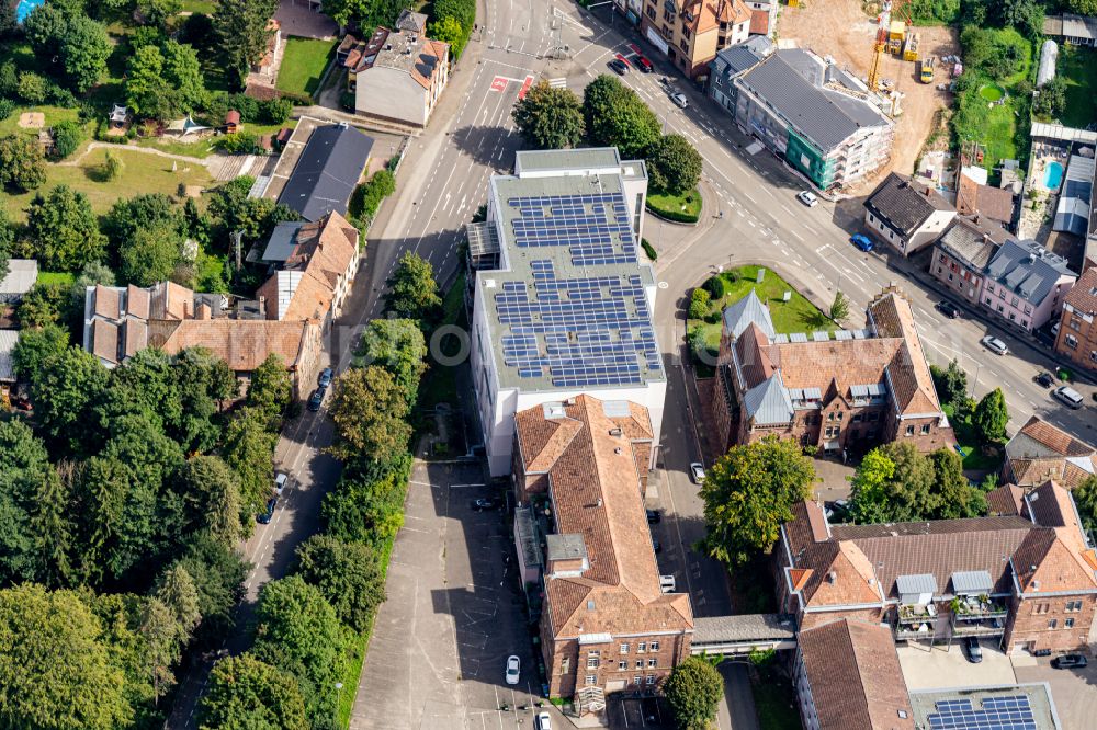 Lahr/Schwarzwald from above - Dorm residential care home - building for the physically handicapped haus in muenchtal in Lahr/Schwarzwald in the state Baden-Wuerttemberg, Germany