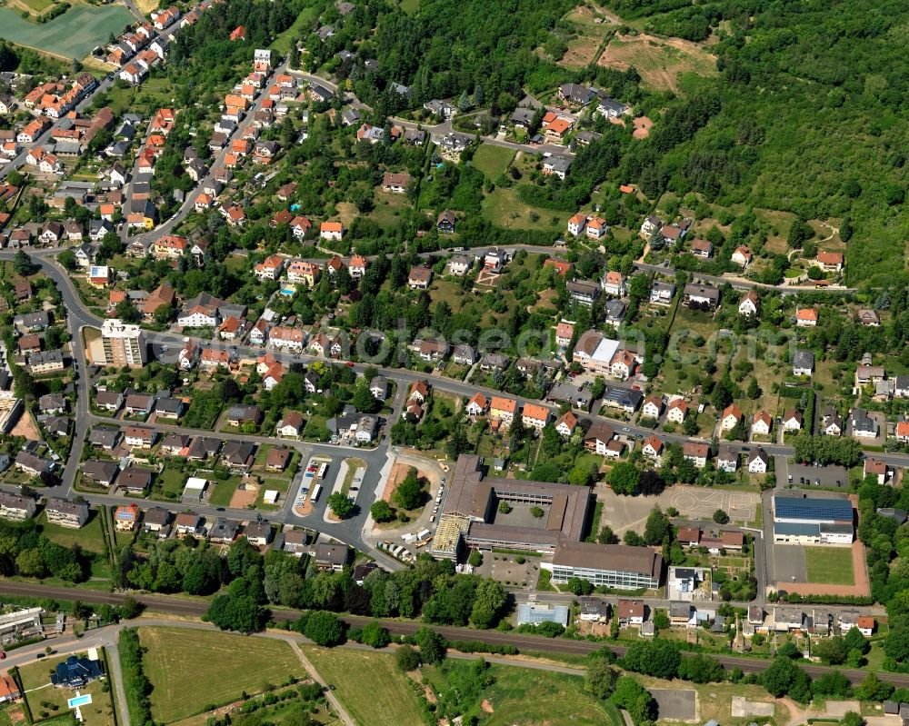 Bad Sobernheim from the bird's eye view: View of a residential area in Bad Sobernheim in the state Rhineland-Palatinate