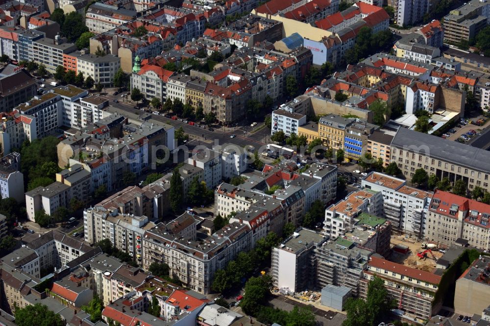 Berlin OT Charlottenburg from the bird's eye view: View of residential houses in Berlin - Charlottenburg