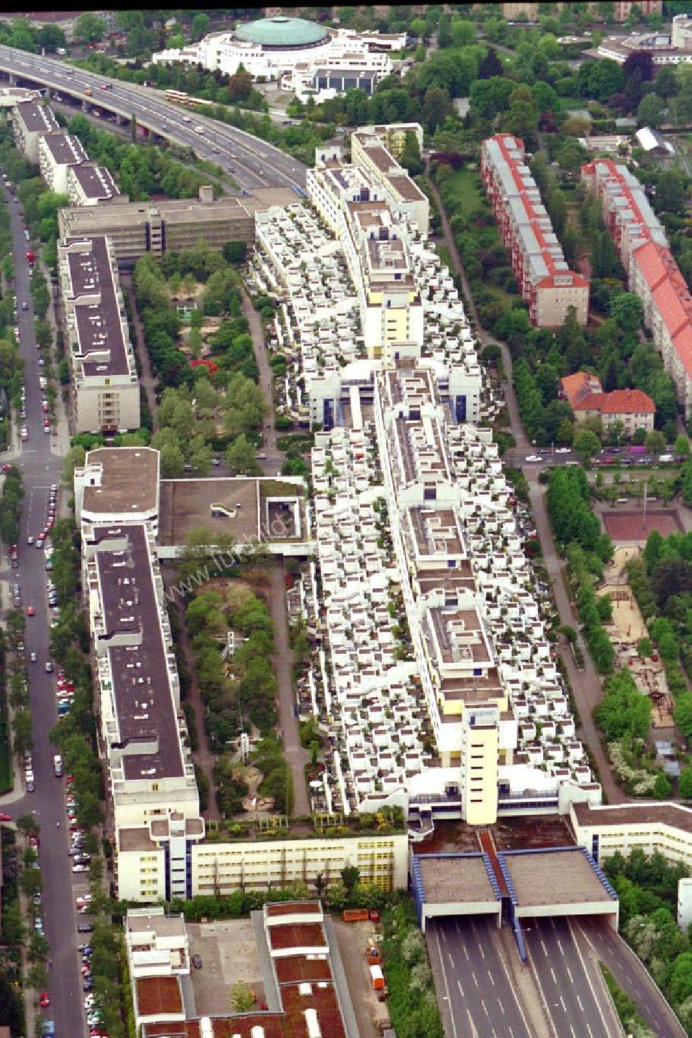 Aerial image Berlin / Schöneberg - Wohnhäuser Detmolderstraße Schöneberg