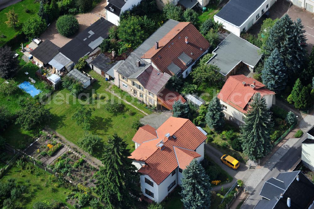 Aerial image Friedrichroda - Residential houses at the street Tarbarzer Strasse in Friedrichroda in the Thuringian Forest in Thuringia