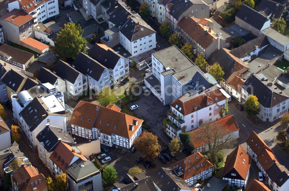 Aerial image Unna - Wohnhäuser an der Gerhart-Hauptmann-Strasse 29 in 59425 Unna - ein Projekt der Unternehmensgruppe Markus Gerold an der Vaerstbrücke 1 in 59425 Unna.