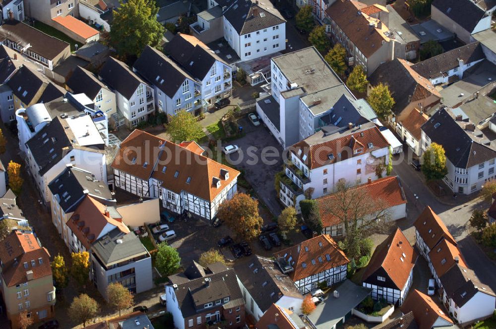 Aerial photograph Unna - Wohnhäuser an der Gerhart-Hauptmann-Strasse 29 in 59425 Unna - ein Projekt der Unternehmensgruppe Markus Gerold an der Vaerstbrücke 1 in 59425 Unna.