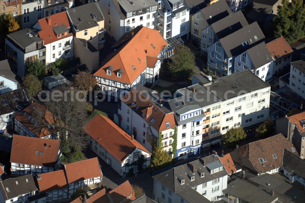 Aerial photograph Unna - Wohnhäuser an der Gerhart-Hauptmann-Strasse 29 in 59425 Unna - ein Projekt der Unternehmensgruppe Markus Gerold an der Vaerstbrücke 1 in 59425 Unna.