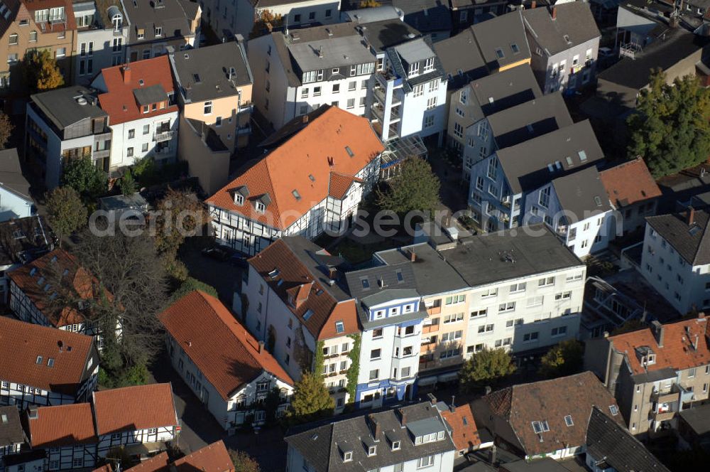 Unna from above - Wohnhäuser an der Gerhart-Hauptmann-Strasse 29 in 59425 Unna - ein Projekt der Unternehmensgruppe Markus Gerold an der Vaerstbrücke 1 in 59425 Unna.