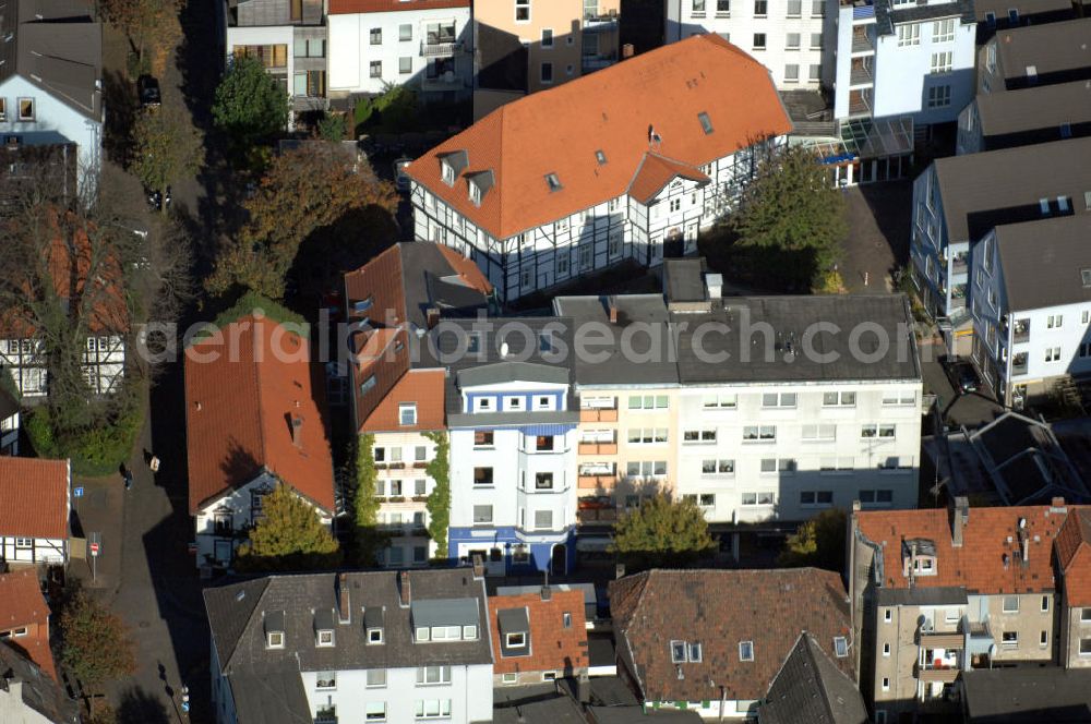 Aerial image Unna - Wohnhäuser an der Gerhart-Hauptmann-Strasse 29 in 59425 Unna - ein Projekt der Unternehmensgruppe Markus Gerold an der Vaerstbrücke 1 in 59425 Unna.