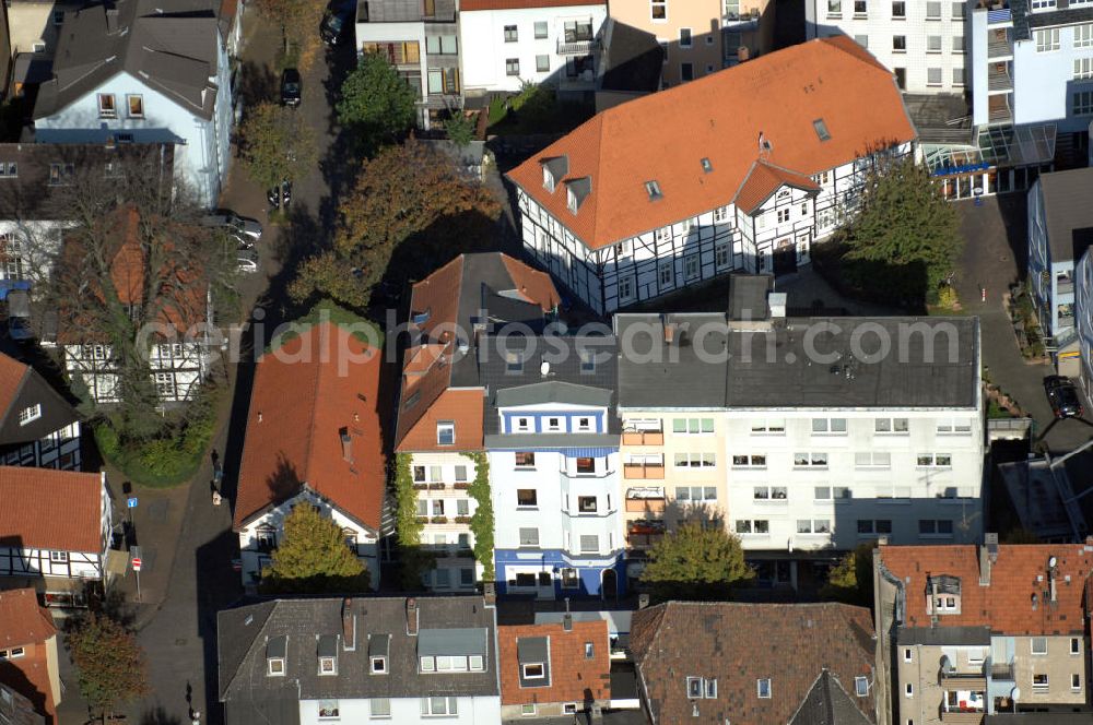 Aerial photograph Unna - Wohnhäuser an der Gerhart-Hauptmann-Strasse 29 in 59425 Unna - ein Projekt der Unternehmensgruppe Markus Gerold an der Vaerstbrücke 1 in 59425 Unna.