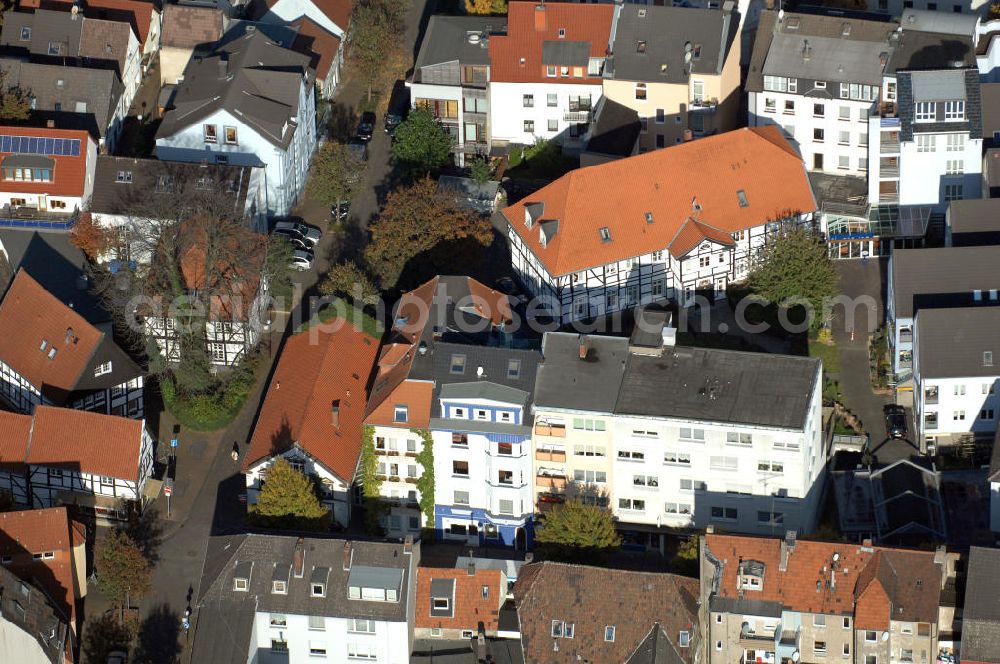 Unna from above - Wohnhäuser an der Gerhart-Hauptmann-Strasse 29 in 59425 Unna - ein Projekt der Unternehmensgruppe Markus Gerold an der Vaerstbrücke 1 in 59425 Unna.