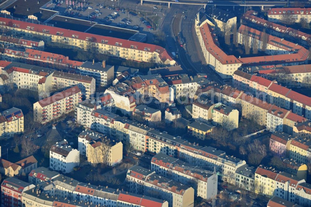 Aerial image Berlin - Houses at Grieschischer Park (greek park) in Oberschoeneweide