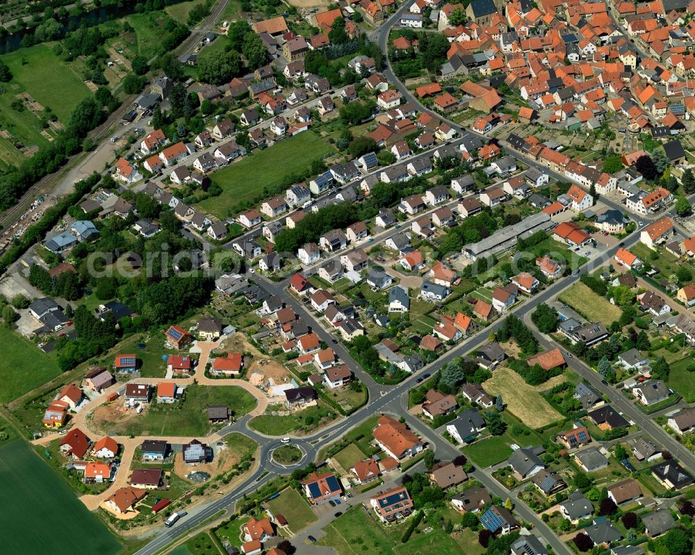 Aerial image Odernheim am Glan - View of residential houses in Odernheim am Glan in the state Rhineland-Palatinate