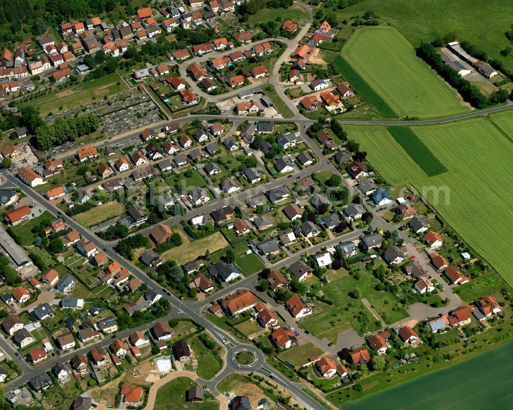 Aerial photograph Odernheim am Glan - View of residential houses in Odernheim am Glan in the state Rhineland-Palatinate