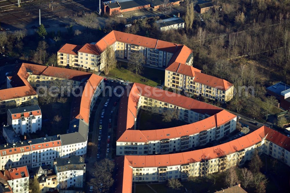 Berlin OT Köpenick from the bird's eye view: View of rediential buildings in the district of Koepenick in Berlin