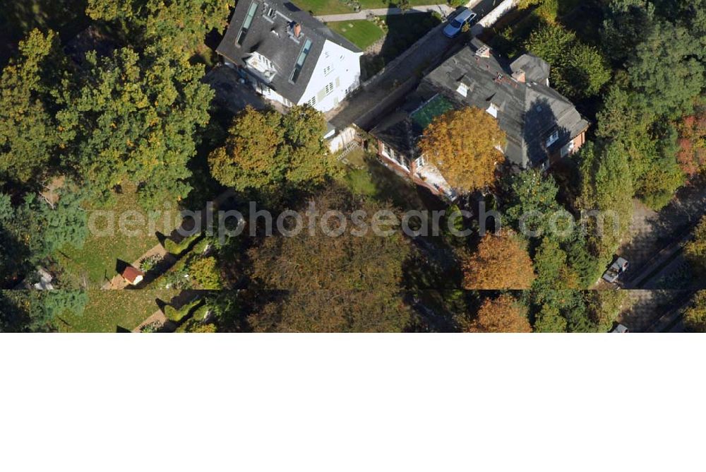 Potsdam-Babelsberg from the bird's eye view: Blick auf Wohnhäuser in der Rosa-Luxemburg-Str. 21 in Potsdam-Babelsberg.