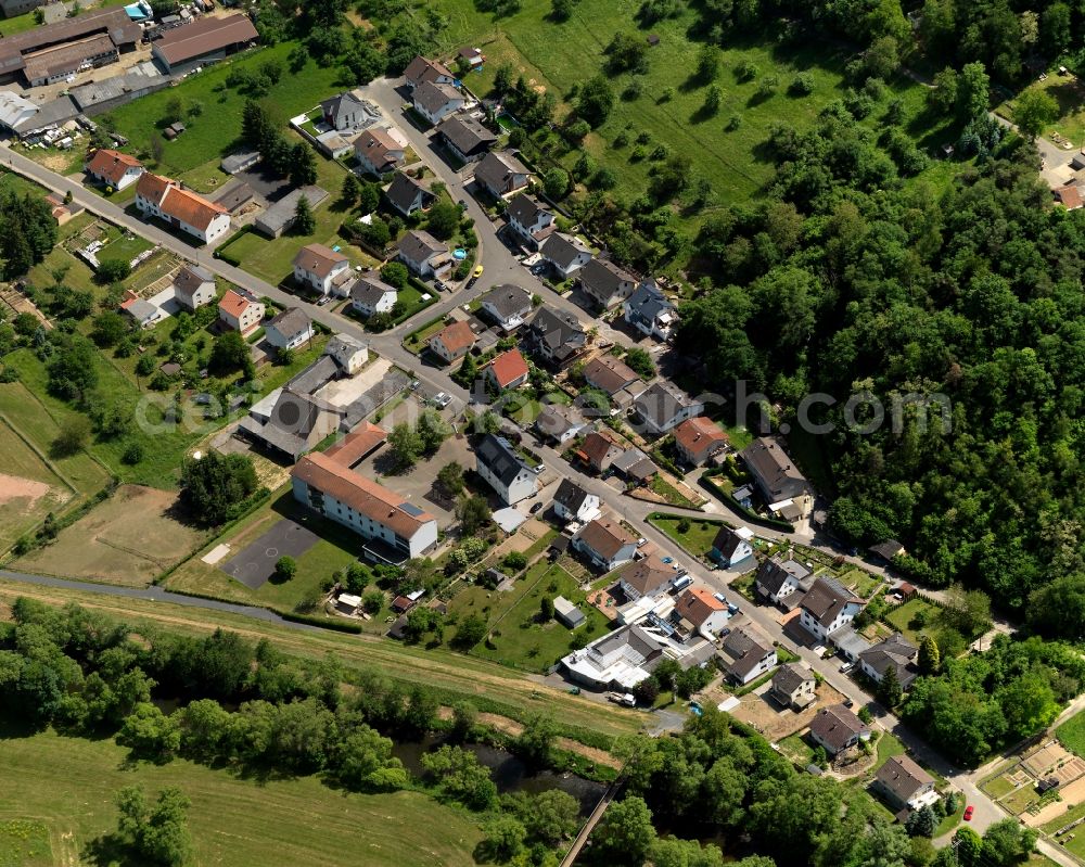 Aerial image Staudernheim - View of residential houses in Staudernheim in the state Rhineland-Palatinate