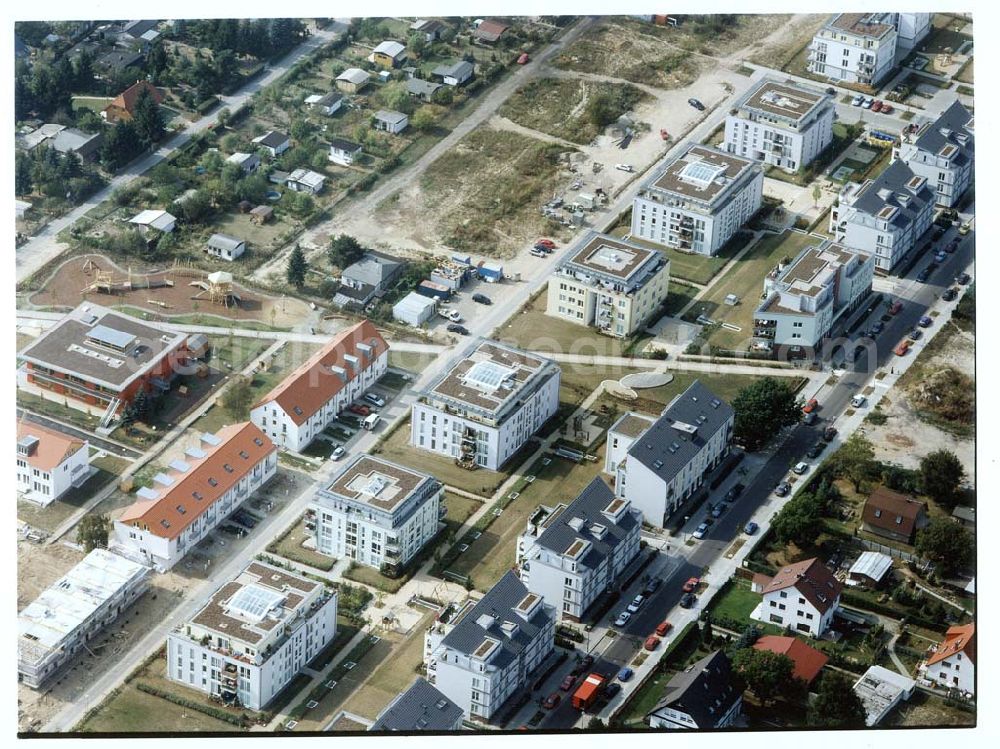 Berlin - Buchholz from above - Wohnneubau im Bereich der Schützenstraße und des Jean-Calas-Weges in Französisch - Buchholz in Berlin - Pankow. (Projekt der IKV mbH Wiesbaden).