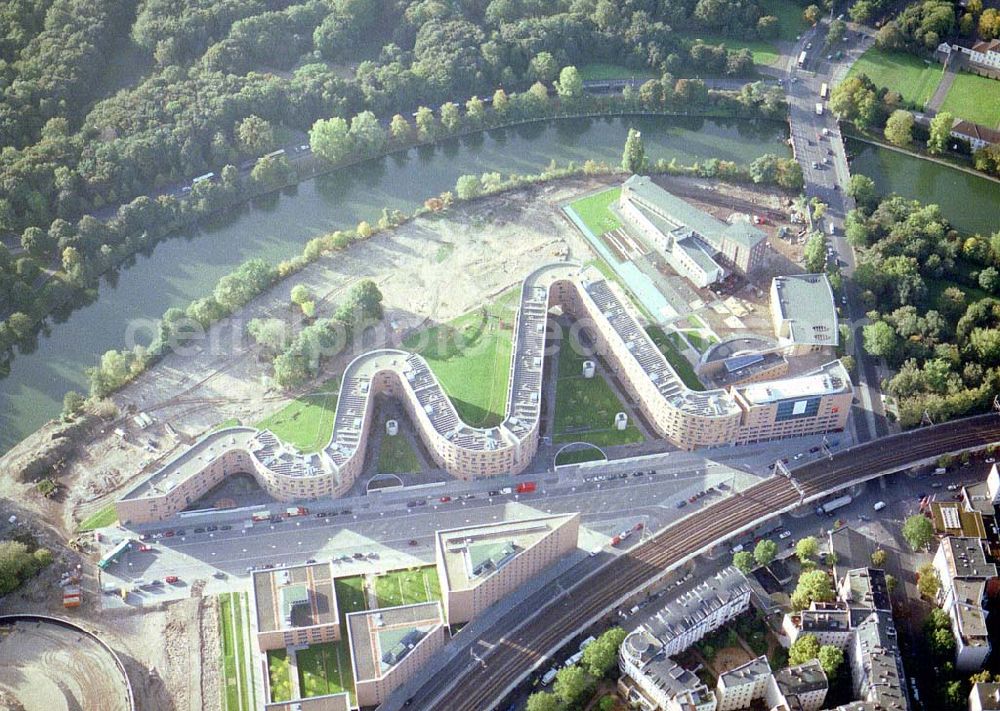 Aerial image Berlin - Moabit - Wohnneubau am Moabiter Werder in Berlin-Moabit.