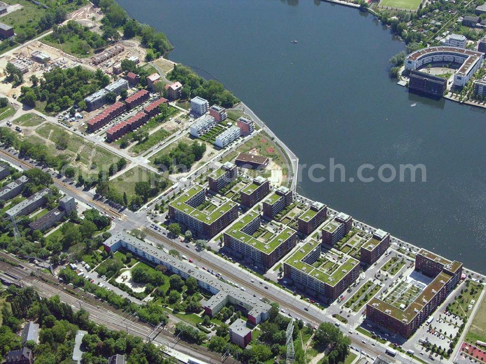 Aerial photograph Berlin- Rummelsburg - Wohnneubau der UG Ziel an der Rummelsburger Bucht.