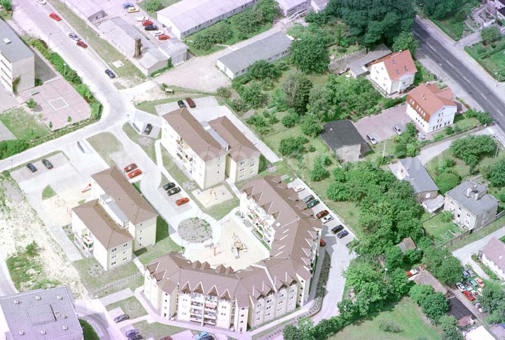 Aerial photograph Seelow / Brandenburg - Wohnneubau in Seelow / Brandenburg